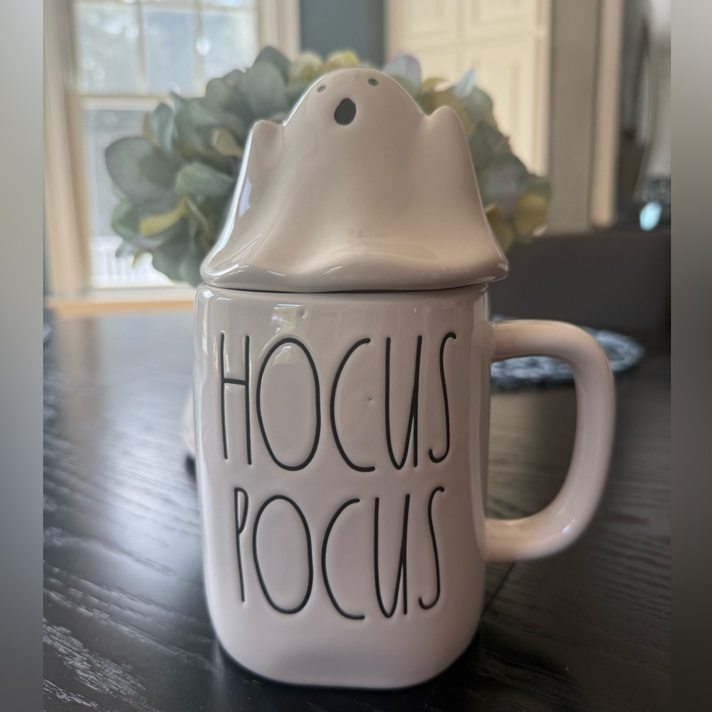 Rae Dunn New Halloween Ghost Mug with Topper